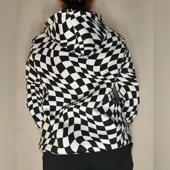 West Forty Nine Wavy Checker Pattern Hoodie - Picture 2 of 7